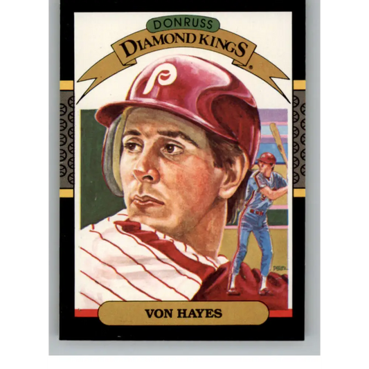 1987 Donruss #12 Von Hayes DK EX Philadelphia Phillies Baseball Card Image 1