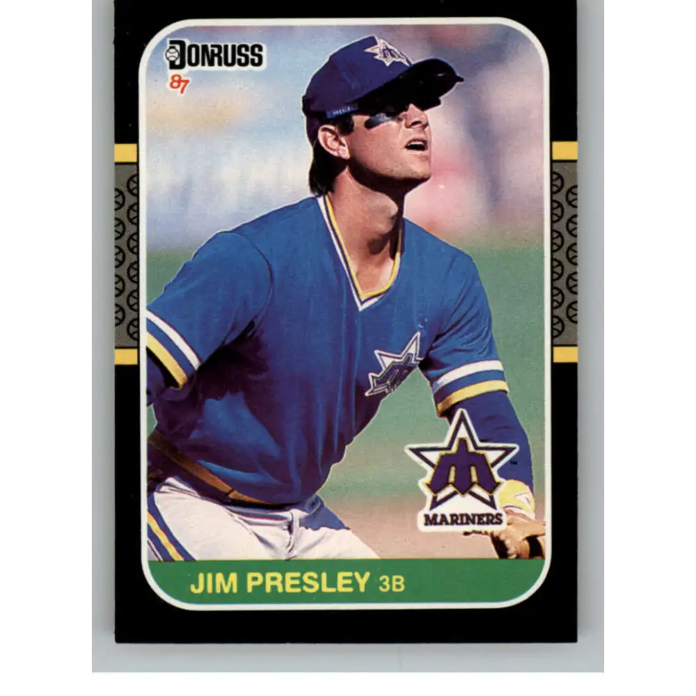 1987 Donruss #120 Jim Presley EX Excellent Seattle Mariners Baseball Card  Image 1