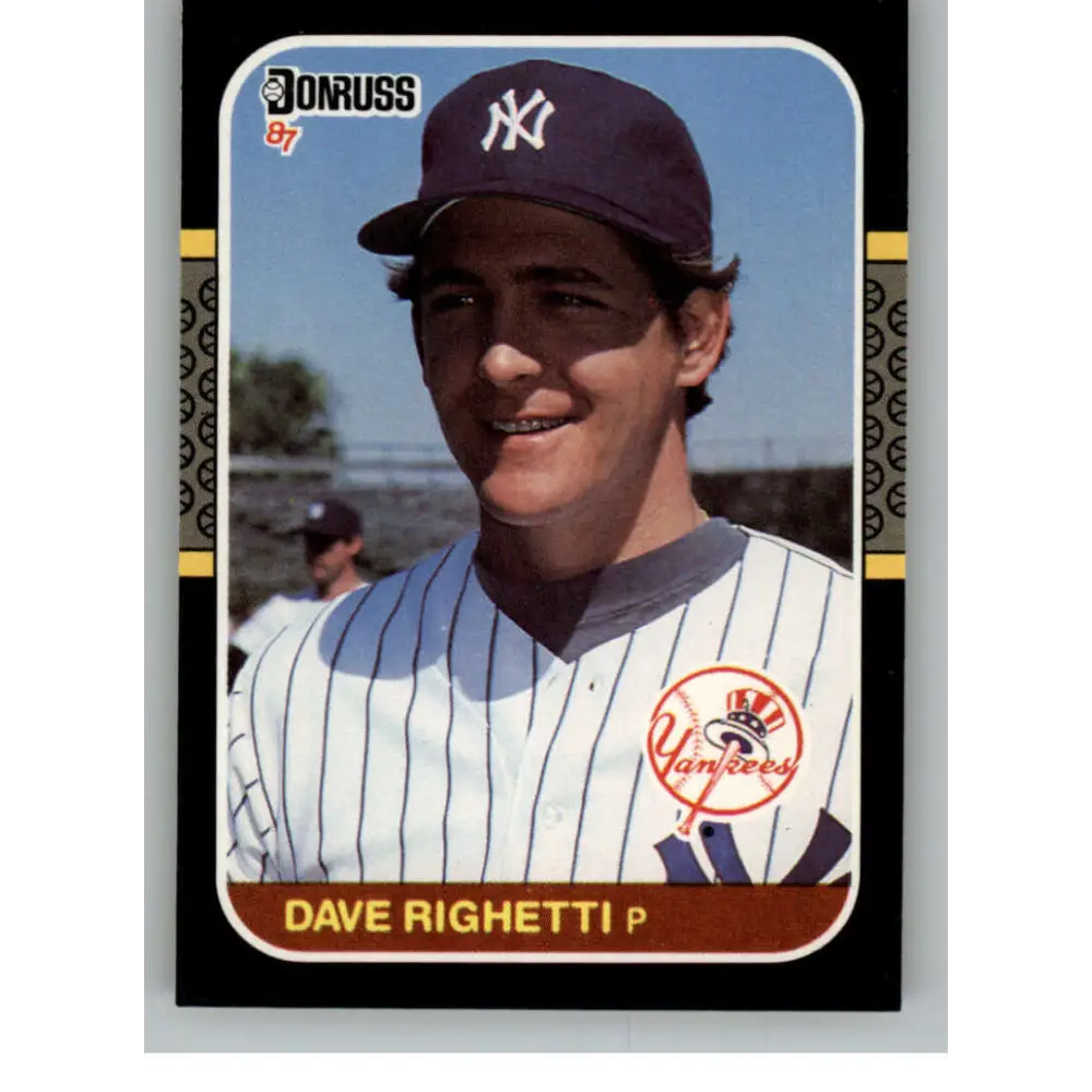 1987 Donruss #128 Dave Righetti EX Excellent New York Yankees Baseball Card  Image 1