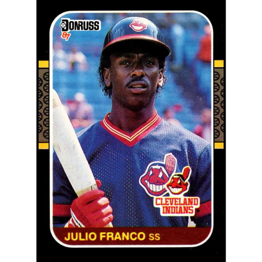 1987 Donruss #131 Julio Franco EX Excellent Cleveland Indians Baseball Card  Image 1