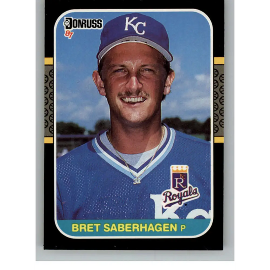 1987 Donruss #132 Bret Saberhagen EX Excellent Kansas City Royals Baseball Card  Image 1