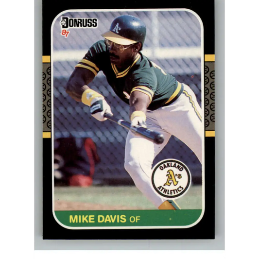 1987 Donruss #133 Mike Davis EX Excellent Oakland Athletics Baseball Card  Image 1