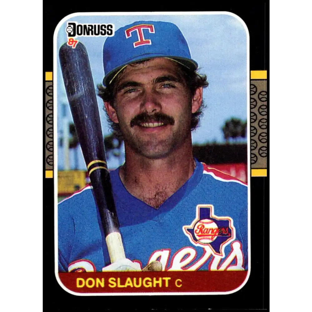 1987 Donruss #136 Don Slaught EX Excellent Texas Rangers Baseball Card  Image 1