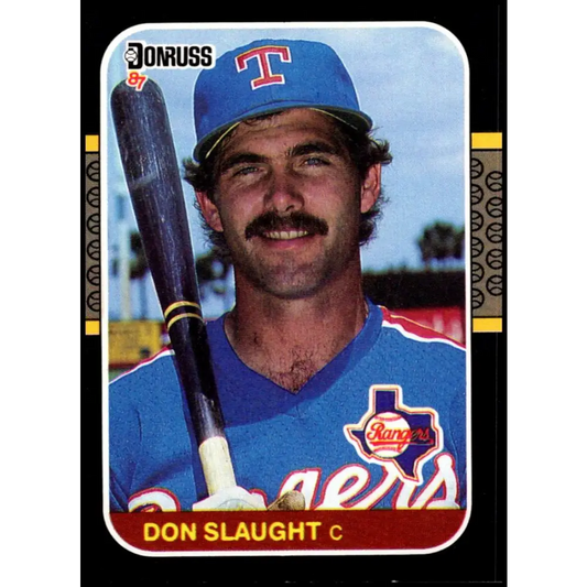 1987 Donruss #136 Don Slaught EX Excellent Texas Rangers Baseball Card  Image 1