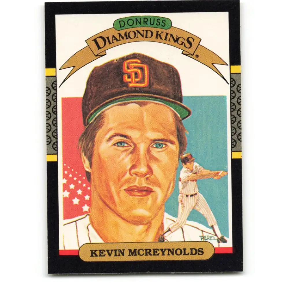 1987 Donruss #14 Kevin McReynolds DK ERR EX San Diego Padres Baseball Card Image 1