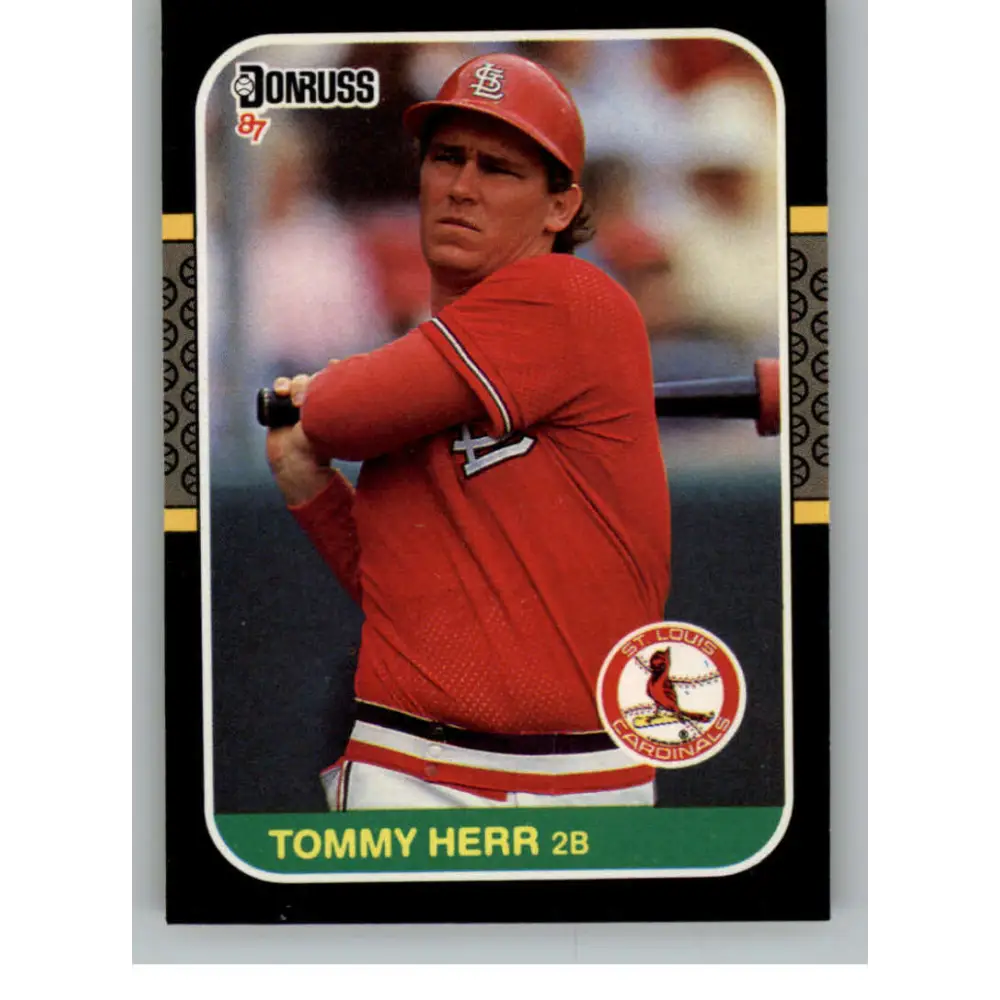 1987 Donruss #140 Tom Herr EX Excellent St. Louis Cardinals Baseball Card  Image 1