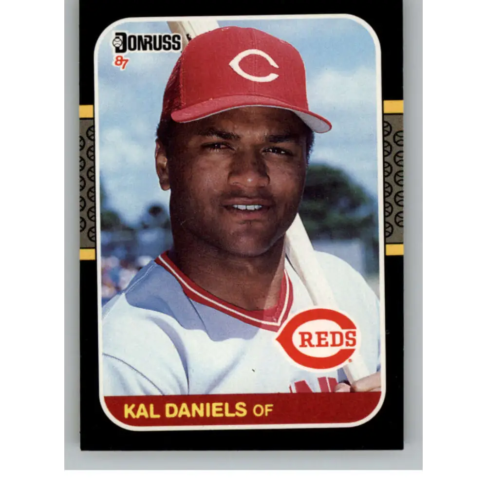 1987 Donruss #142 Kal Daniels EX Excellent Cincinnati Reds Baseball Card  Image 1