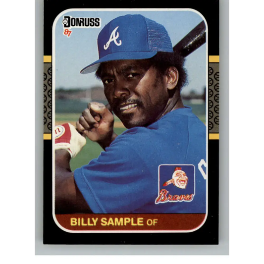 1987 Donruss #143 Billy Sample EX Excellent Atlanta Braves Baseball Card  Image 1