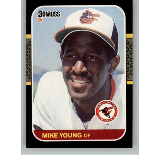 1987 Donruss #150 Mike Young EX Excellent Baltimore Orioles Baseball Card  Image 1