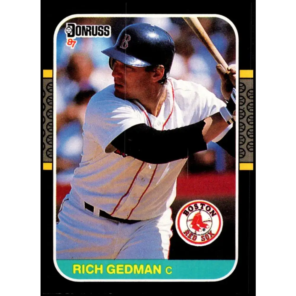 1987 Donruss #153 Rich Gedman EX Excellent Boston Red Sox Baseball Card  Image 1