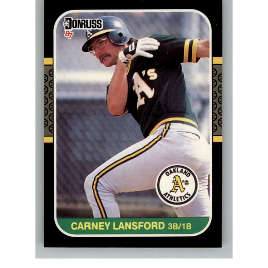 1987 Donruss #158 Carney Lansford EX Excellent Oakland Athletics Baseball Card  Image 1