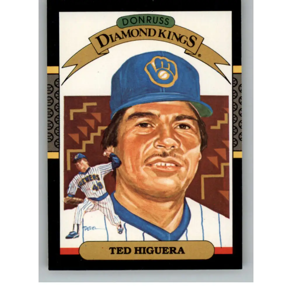 1987 Donruss #16 Teddy Higuera EX Excellent Milwaukee Brewers Baseball Card  Image 1