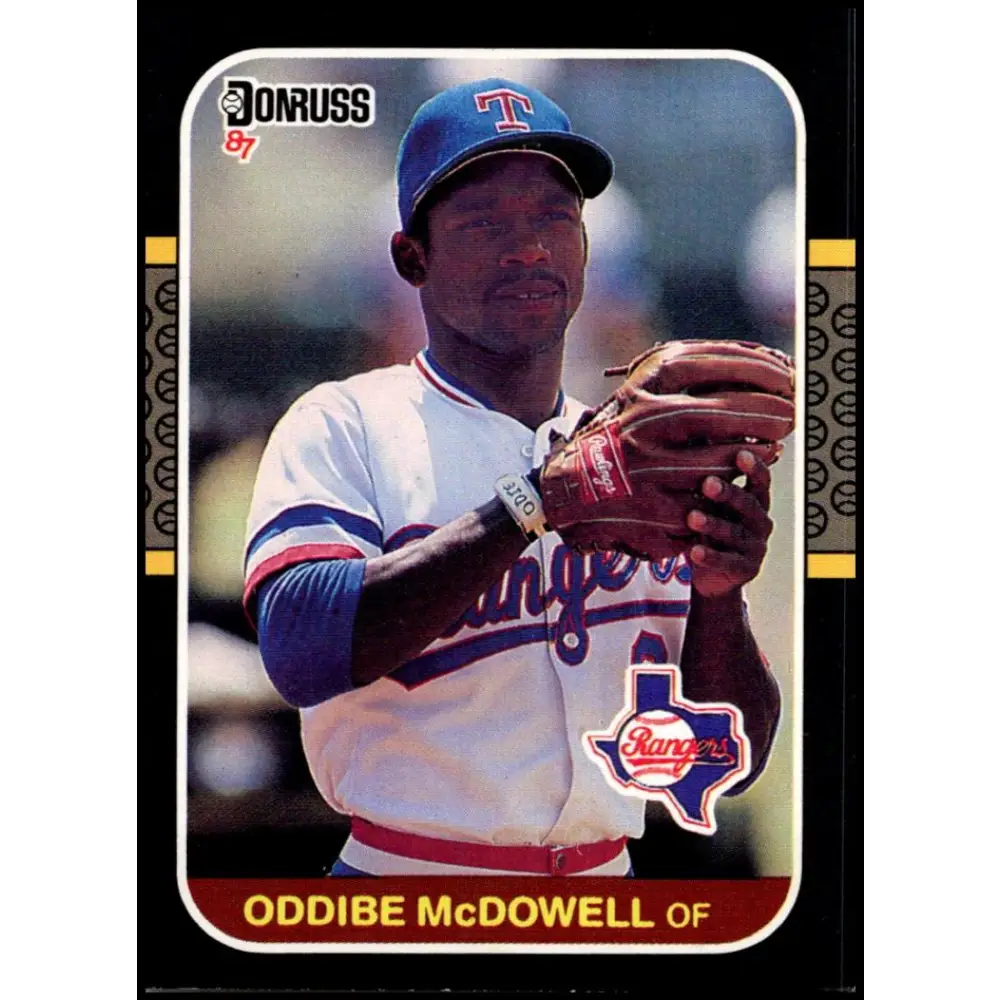 1987 Donruss #161 Oddibe McDowell EX Excellent Texas Rangers Baseball Card  Image 1