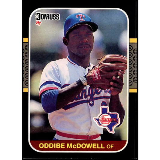1987 Donruss #161 Oddibe McDowell EX Excellent Texas Rangers Baseball Card  Image 1