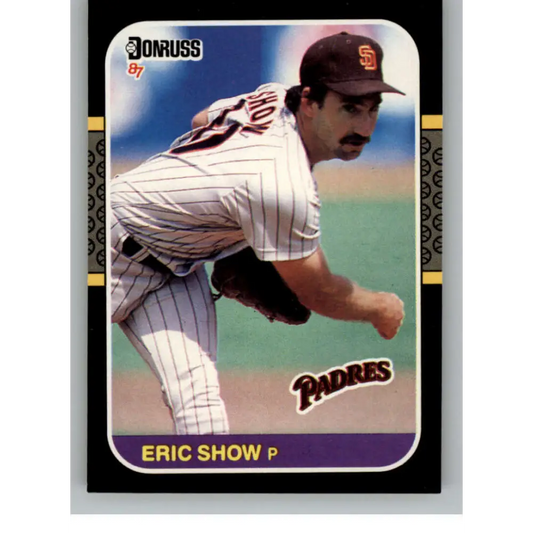 1987 Donruss #164 Eric Show EX Excellent San Diego Padres Baseball Card  Image 1