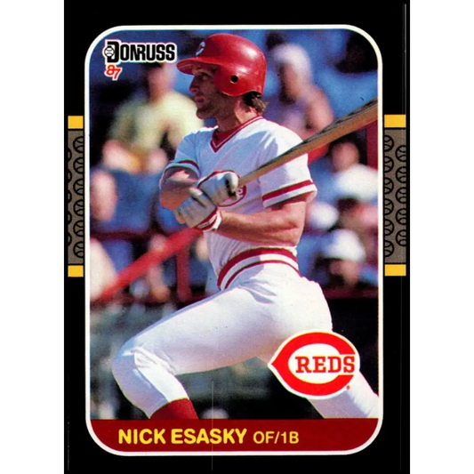 1987 Donruss #166 Nick Esasky EX Excellent Cincinnati Reds Baseball Card  Image 1