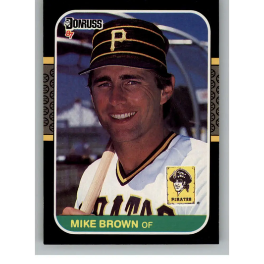 1987 Donruss #168 Mike Brown EX Pittsburgh Pirates Baseball Card Image 1