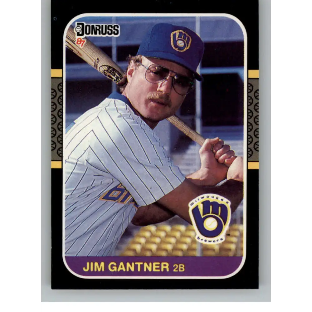 1987 Donruss #172 Jim Gantner EX Excellent Milwaukee Brewers Baseball Card  Image 1