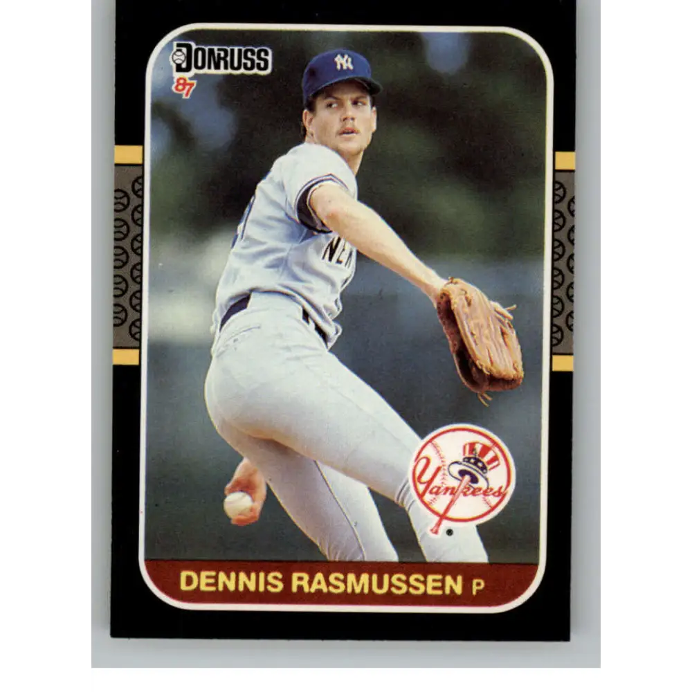 1987 Donruss #175 Dennis Rasmussen EX Excellent New York Yankees Baseball Card  Image 1