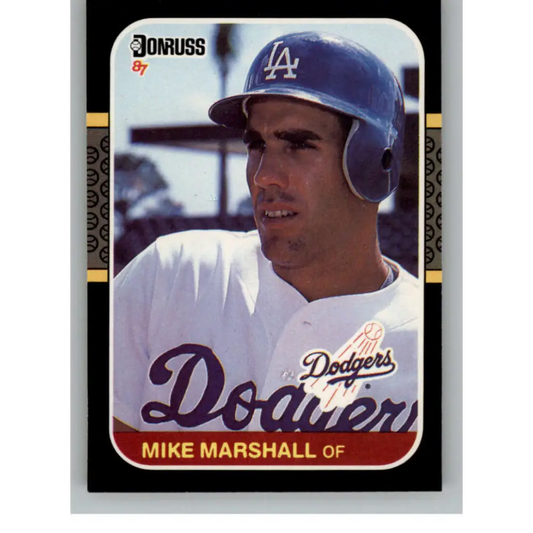 1987 Donruss #176 Mike Marshall EX Excellent Los Angeles Dodgers Baseball Card  Image 1