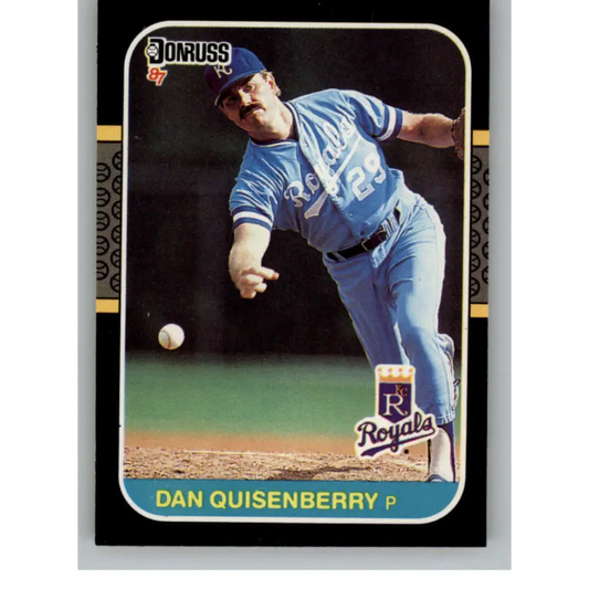 1987 Donruss #177 Dan Quisenberry EX Excellent Kansas City Royals Baseball Card  Image 1