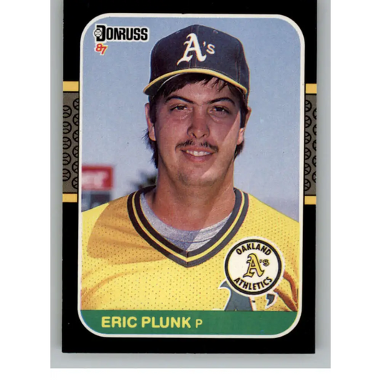 1987 Donruss #178 Eric Plunk EX Excellent Oakland Athletics Baseball Card  Image 1