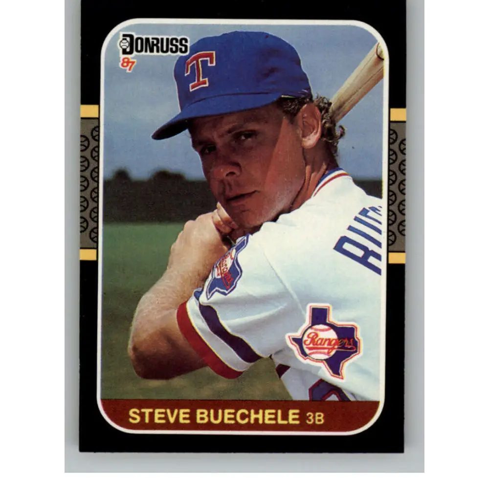 1987 Donruss #180 Steve Buechele EX Excellent Texas Rangers Baseball Card  Image 1