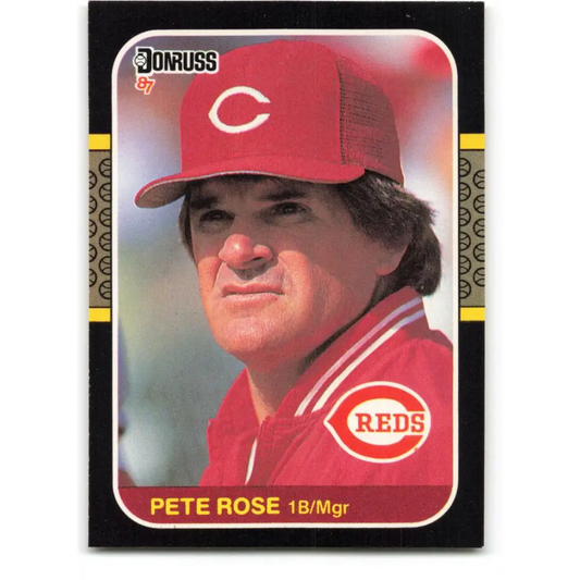 1987 Donruss #186 Pete Rose EX Excellent Cincinnati Reds Baseball Card  Image 1