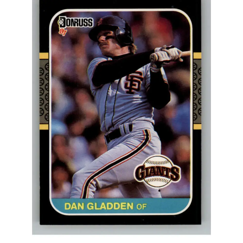 1987 Donruss #189 Dan Gladden EX Excellent San Francisco Giants Baseball Card  Image 1