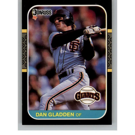 1987 Donruss #189 Dan Gladden EX Excellent San Francisco Giants Baseball Card  Image 1
