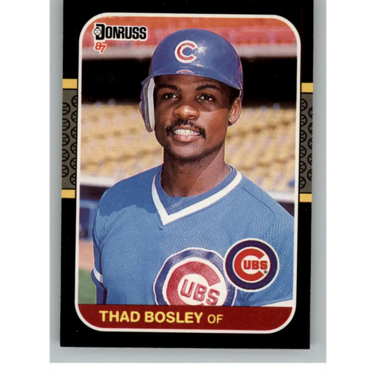 1987 Donruss #191 Thad Bosley EX Chicago Cubs Baseball Card Image 1