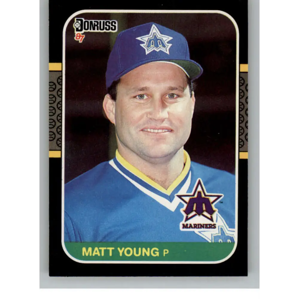 1987 Donruss #193 Matt Young EX Excellent Seattle Mariners Baseball Card  Image 1