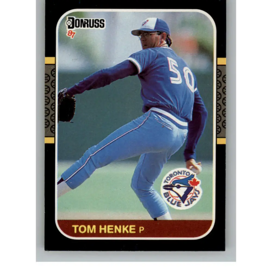 1987 Donruss #197 Tom Henke EX Toronto Blue Jays Baseball Card Image 1