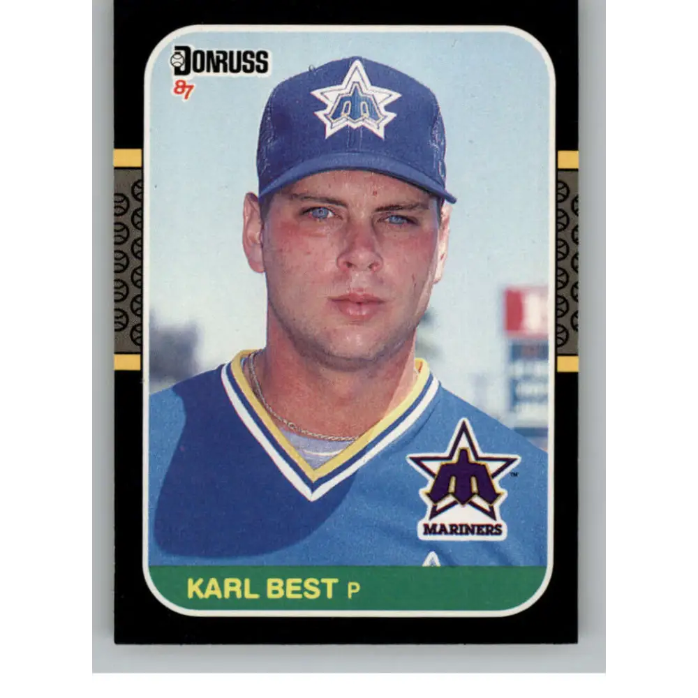 1987 Donruss #198 Karl Best EX Excellent Seattle Mariners Baseball Card  Image 1