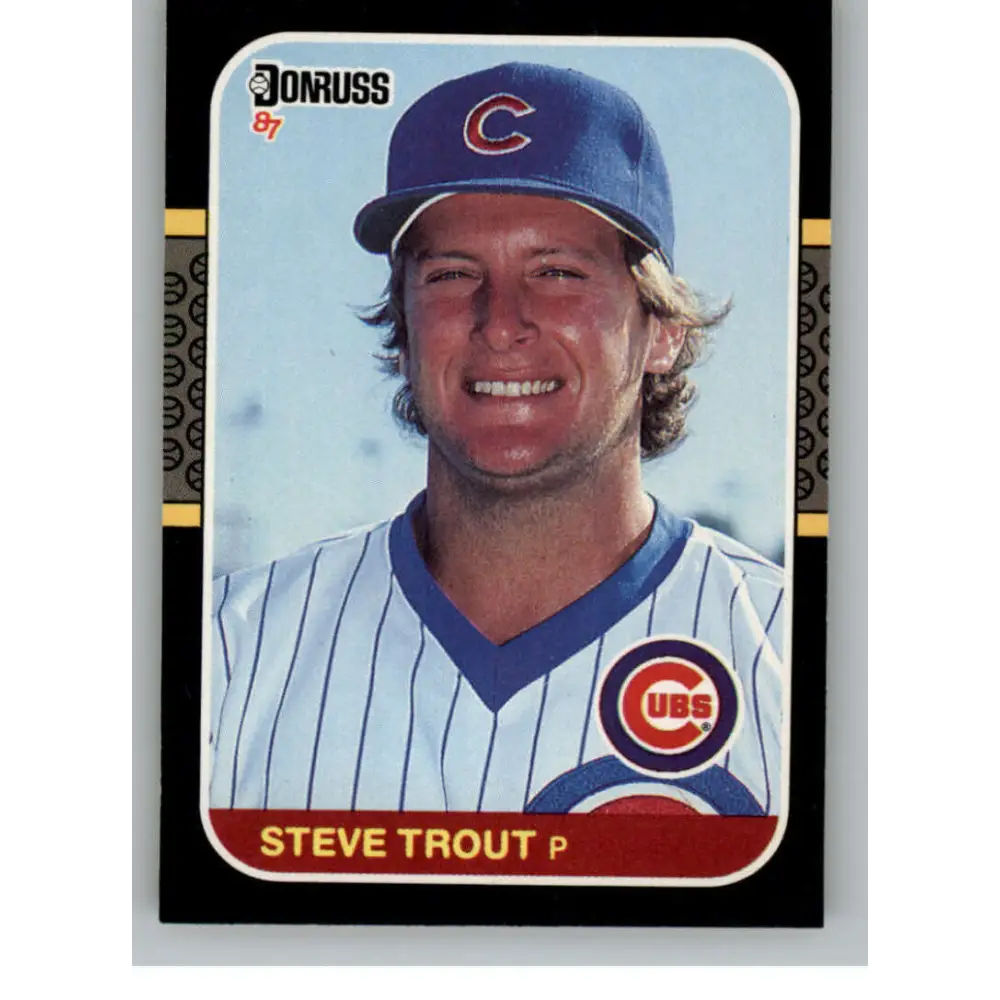1987 Donruss #201 Steve Trout EX Excellent Chicago Cubs Baseball Card  Image 1
