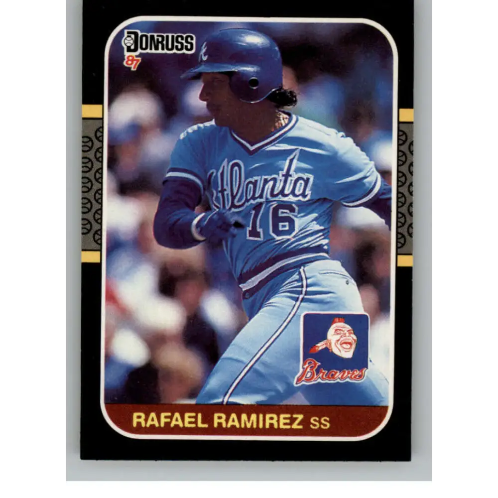 1987 Donruss #202 Rafael Ramirez EX Excellent Atlanta Braves Baseball Card  Image 1