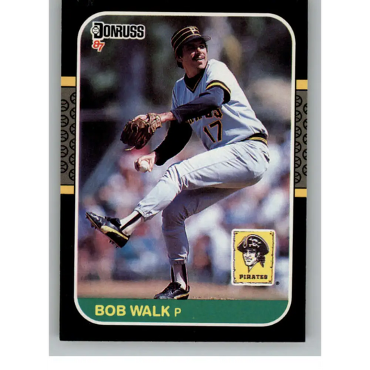 1987 Donruss #203 Bob Walk EX Excellent Pittsburgh Pirates Baseball Card  Image 1