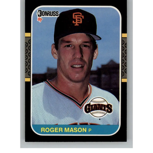 1987 Donruss #204 Roger Mason EX Excellent San Francisco Giants Baseball Card  Image 1