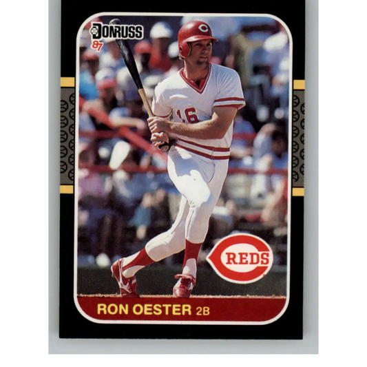 1987 Donruss #206 Ron Oester EX Excellent Cincinnati Reds Baseball Card  Image 1