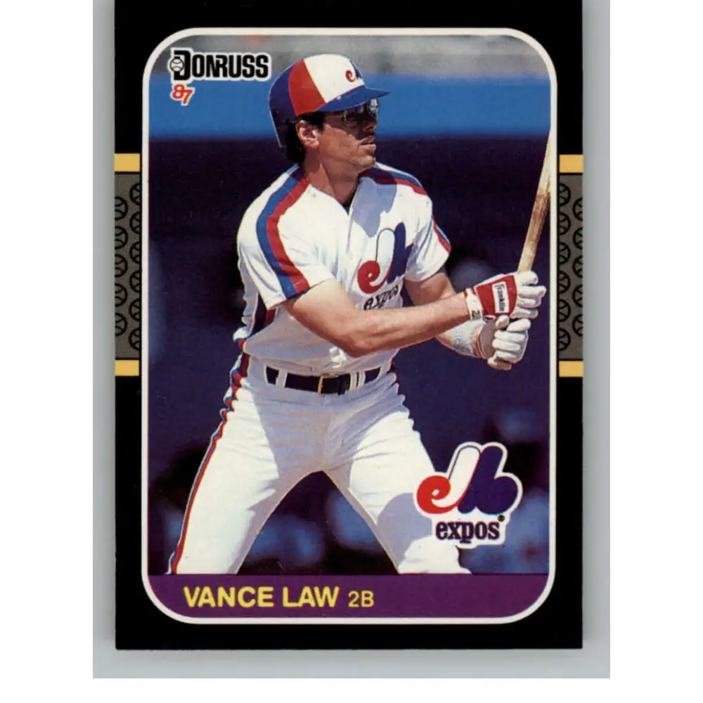 1987 Donruss #212 Vance Law EX Excellent Montreal Expos Baseball Card  Image 1