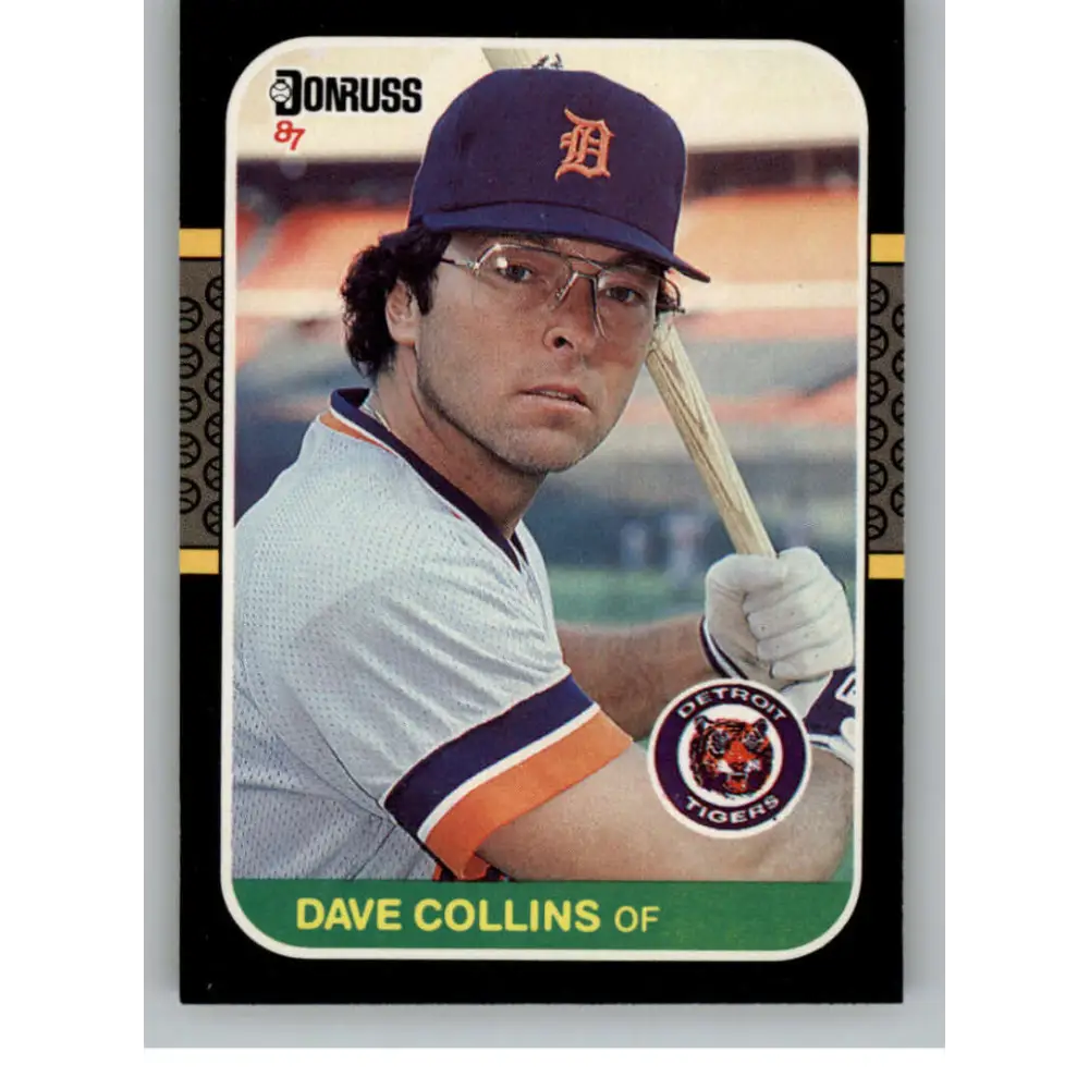 1987 Donruss #215 Dave Collins EX Excellent Detroit Tigers Baseball Card  Image 1