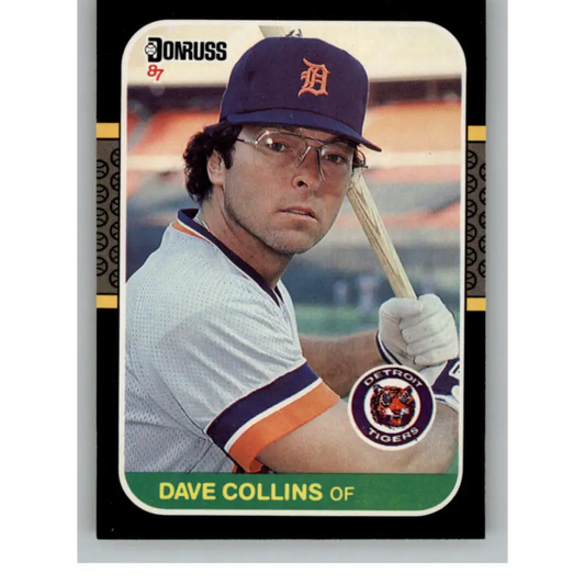 1987 Donruss #215 Dave Collins EX Excellent Detroit Tigers Baseball Card  Image 1
