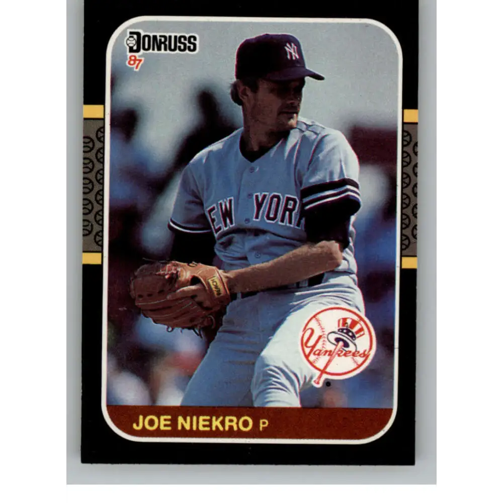 1987 Donruss #217 Joe Niekro EX Excellent New York Yankees Baseball Card  Image 1