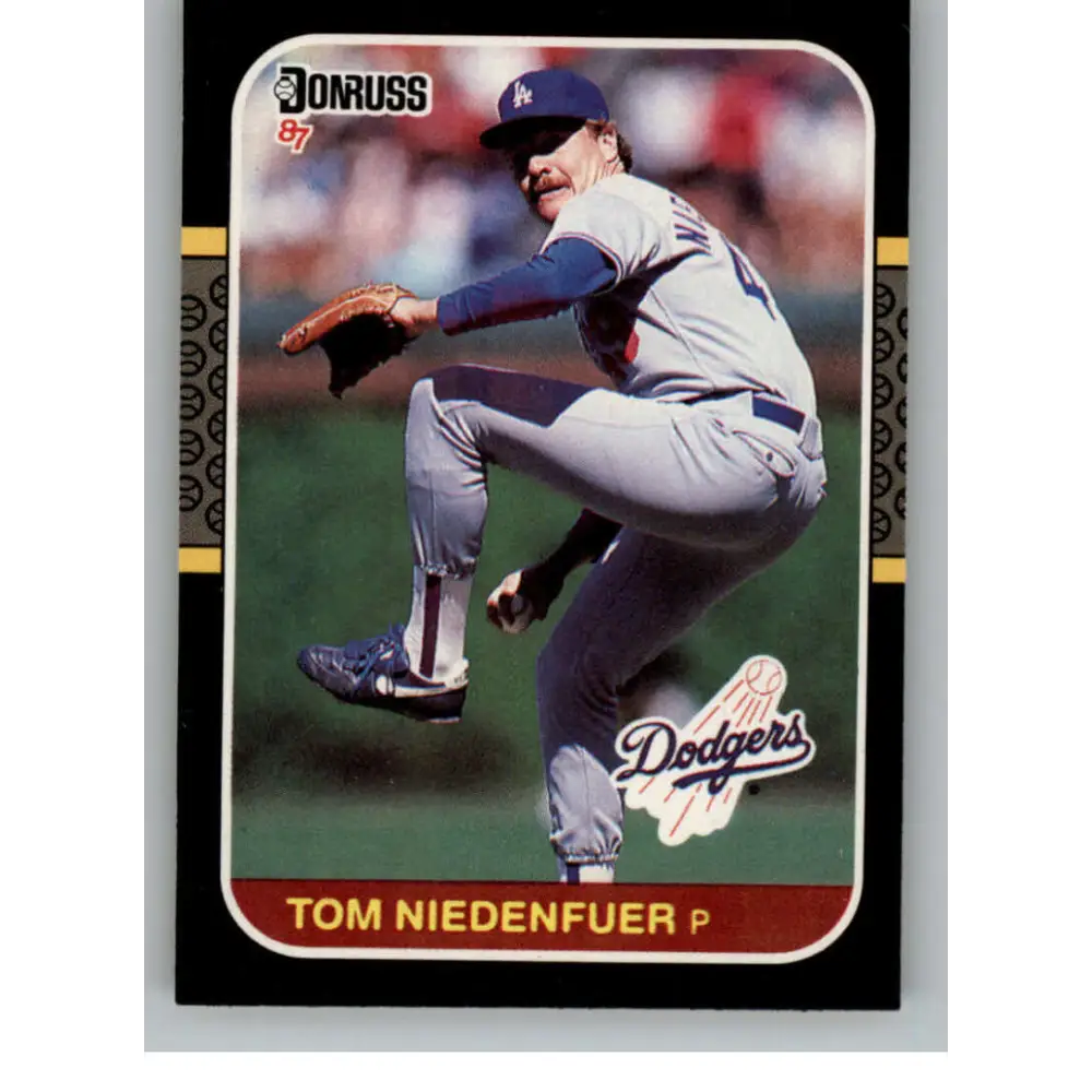 1987 Donruss #218 Tom Niedenfuer EX Excellent Los Angeles Dodgers Baseball Card  Image 1