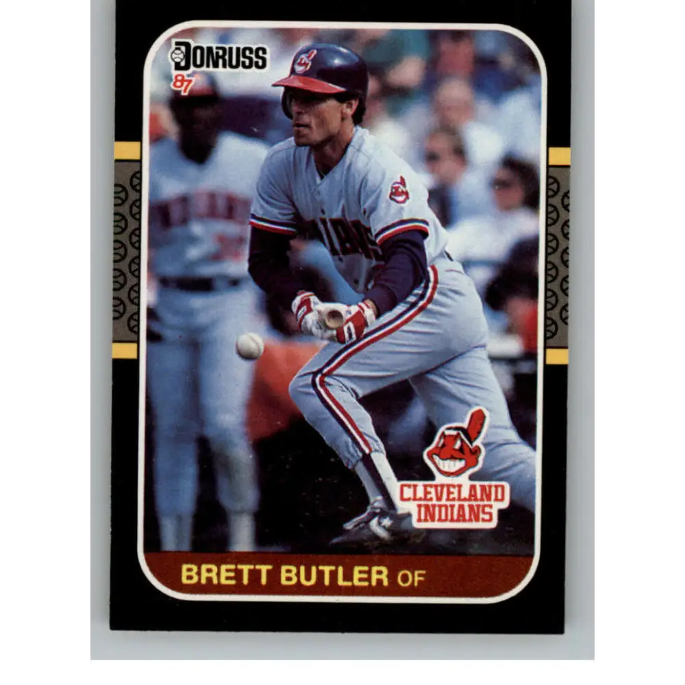 1987 Donruss #219 Brett Butler EX Excellent Cleveland Indians Baseball Card  Image 1