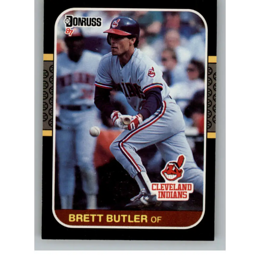 1987 Donruss #219 Brett Butler EX Excellent Cleveland Indians Baseball Card  Image 1