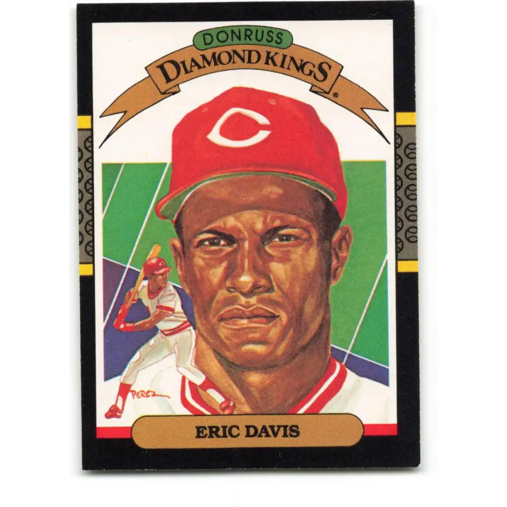1987 Donruss #22 Eric Davis EX Excellent Cincinnati Reds Baseball Card  Image 1