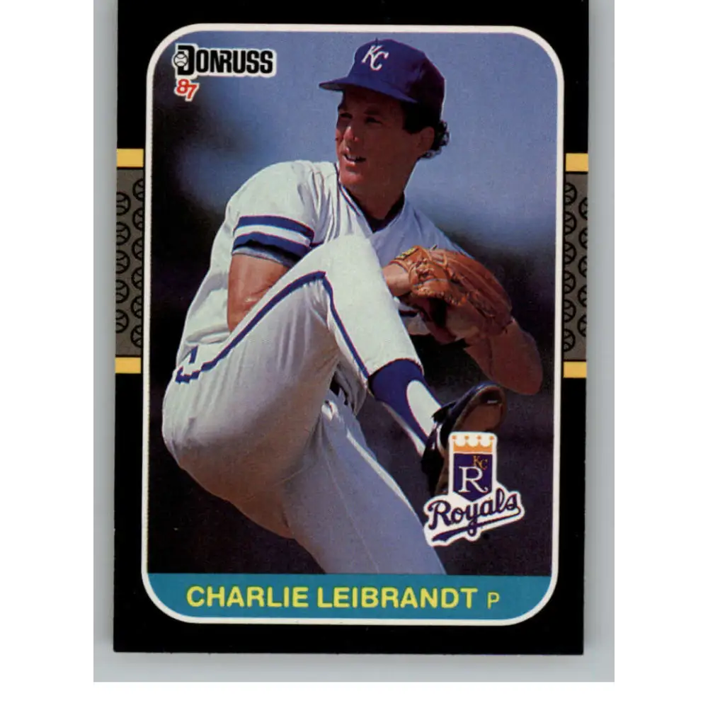 1987 Donruss #220 Charlie Leibrandt EX Excellent Kansas City Royals Baseball Card  Image 1