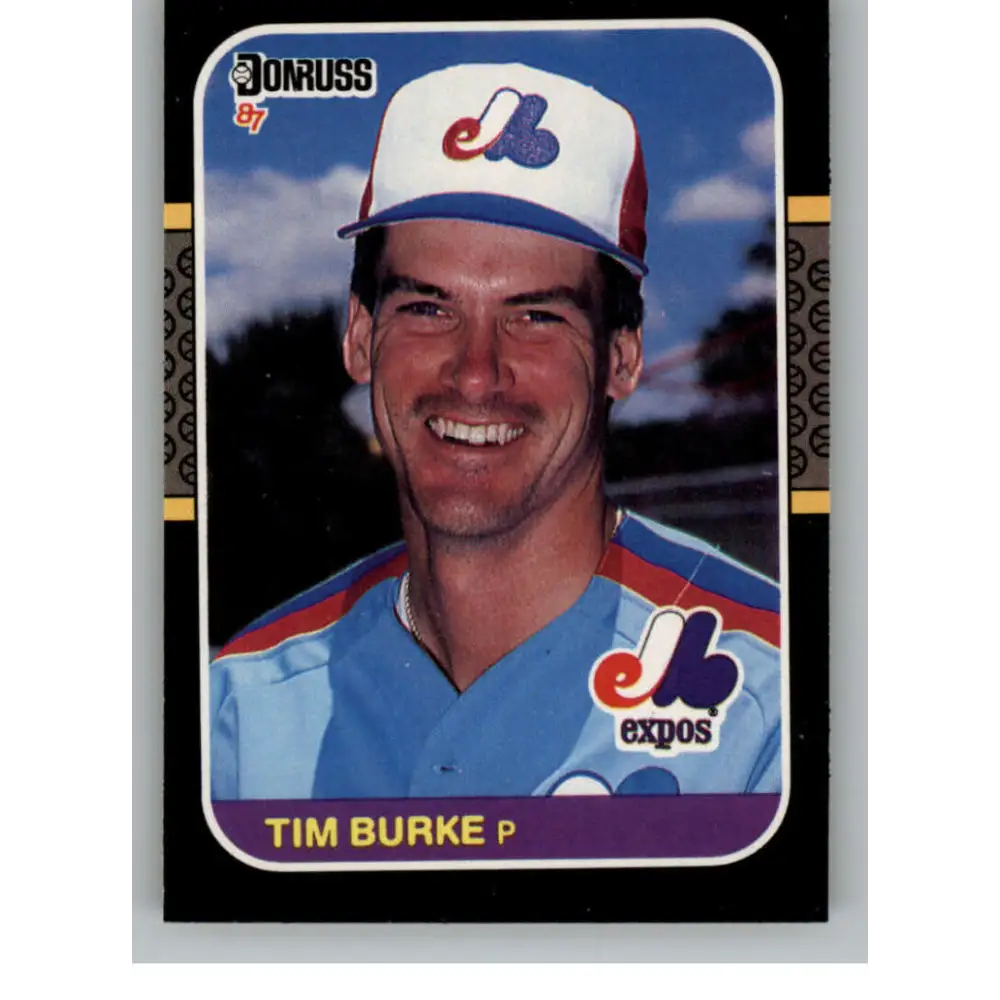 1987 Donruss #222 Tim Burke EX Excellent Montreal Expos Baseball Card  Image 1