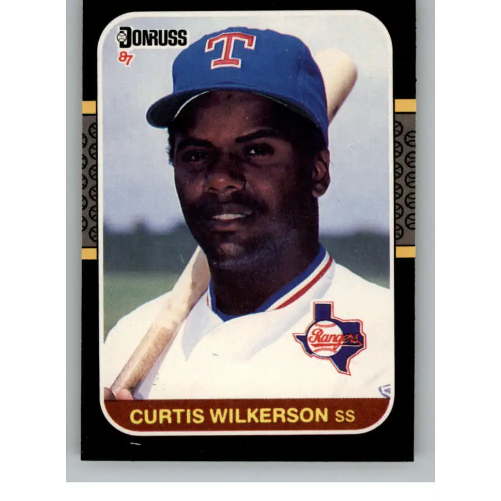 1987 Donruss #223 Curtis Wilkerson EX Excellent Texas Rangers Baseball Card  Image 1